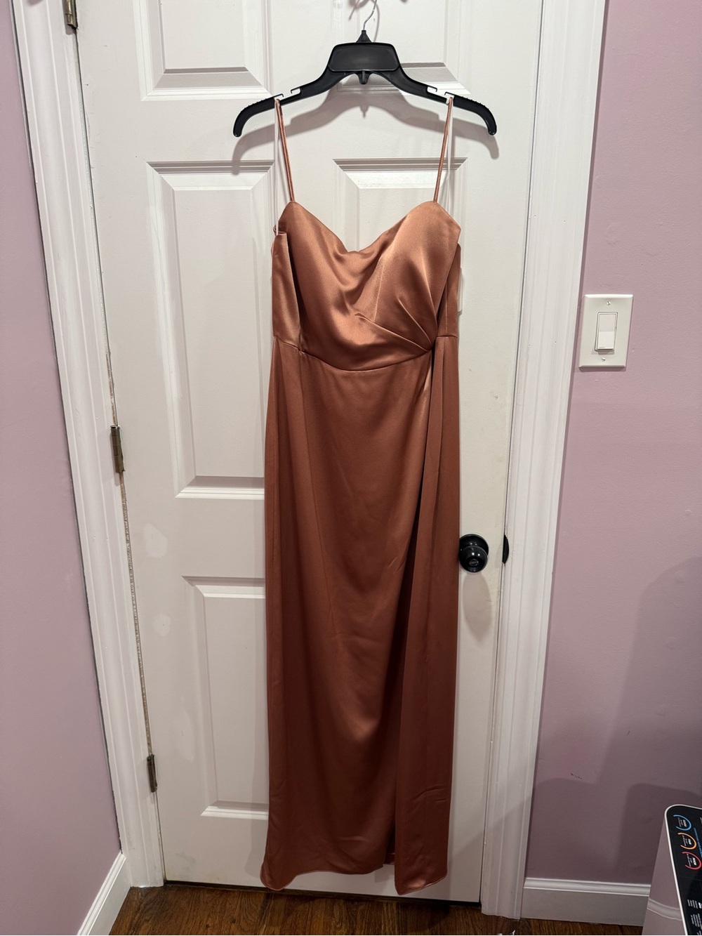 Jenny Yoo Lauren Spaghetti-Strap Formal Dress with Side Slit - Picture 2 of 4